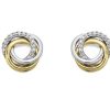 Online * 9Ct Two Colour Gold Diamond Knot Stud Earrings D9651 Wholesale