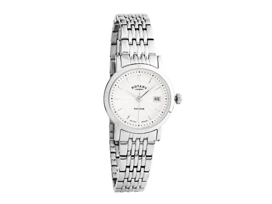 Hot * Rotary Lb05420/02 Windsor Stainless Steel Bracelet Watch W64125 Reasonable Price