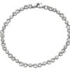 New * 9Ct White Gold Cubic Zirconia Infinity Bracelet 7.5In Exclusive G8304 Large Choice