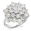 Clearance * 9Ct White Gold 1 Carat Diamond Cluster Ring D7209 Exactly Discount