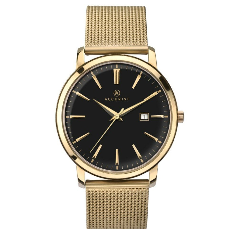 New * Accurist 7210 Gold Plated Mesh Bracelet Watch W19202 Best Price