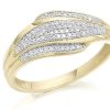 Hot * 9Ct Gold Diamond Band Ring 15Pts D6128 Best Price