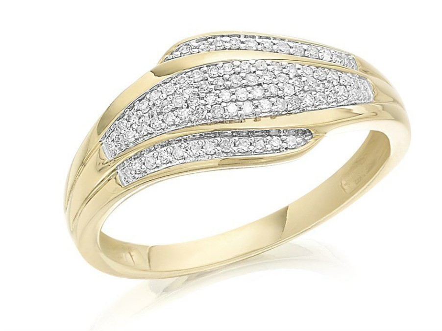 Hot * 9Ct Gold Diamond Band Ring 15Pts D6128 Best Price