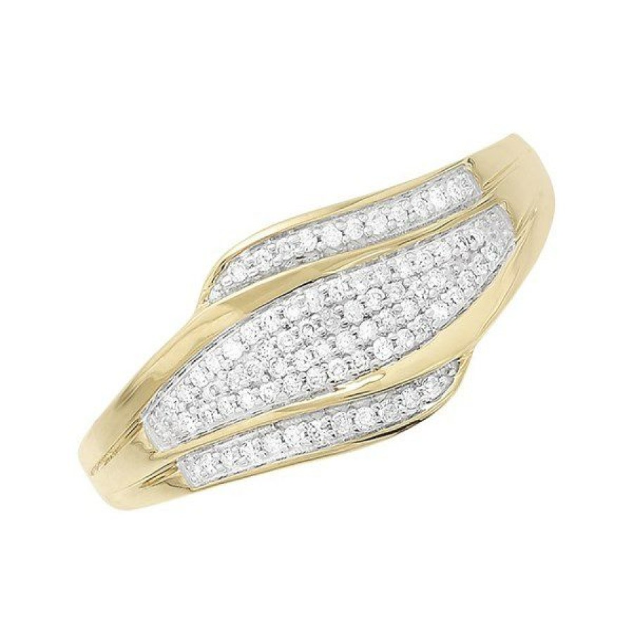 Hot * 9Ct Gold Diamond Band Ring 15Pts D6128 Best Price