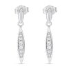 Wholesale * 9Ct White Gold Diamond Drop Earrings 10Pts Per Pair D94104 Popular