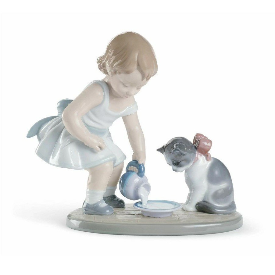 Wholesale * Lladro 01008498 Kitty'S Breakfast Time P4498 Official