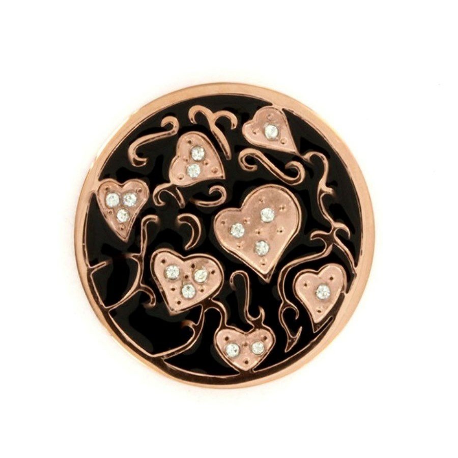 Best * Sterlina Milano Rose Crystal Heart Coin Small X40918 Large Choice