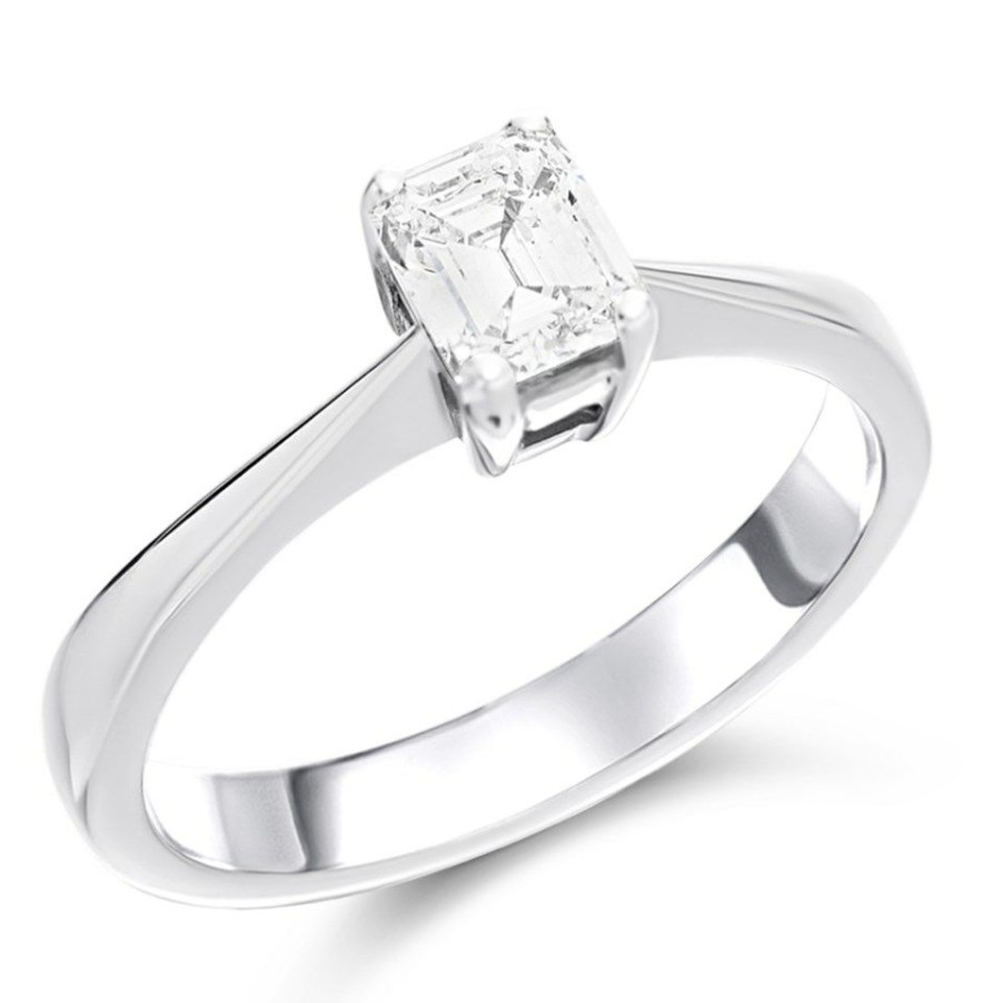 Online * Platinum Diamond Solitaire Engagement Ring 60Pts I/Vs2 H06144 With Discount