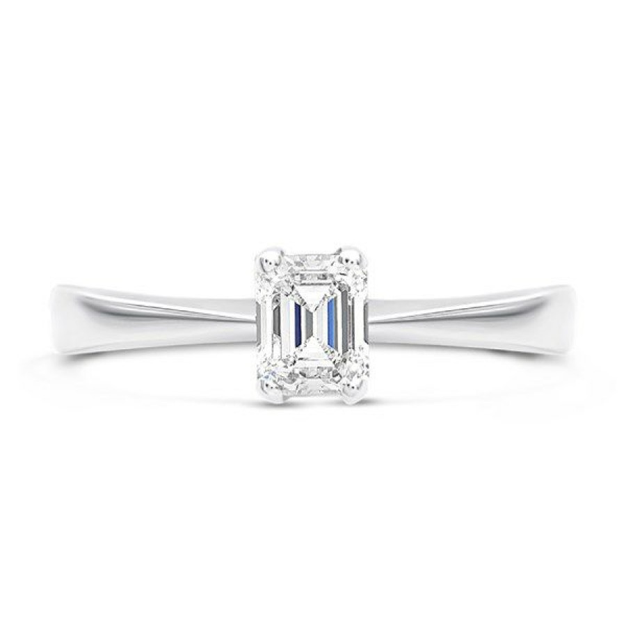 Online * Platinum Diamond Solitaire Engagement Ring 60Pts I/Vs2 H06144 With Discount