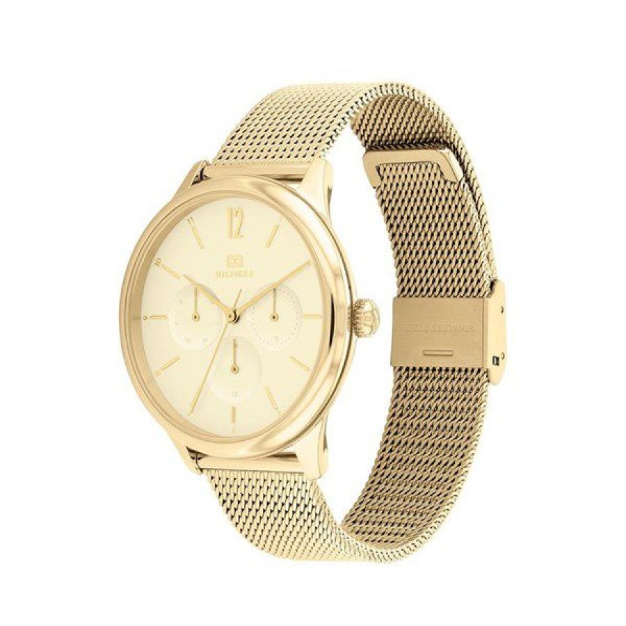 Wholesale * Tommy Hilfiger 1782458 Layla Gold Plated Mesh Bracelet Watch W95272 Official