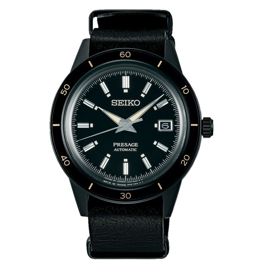 Wholesale * Seiko Presage Srph95J1 Automatic Black Leather Strap Watch W25314 Cheap