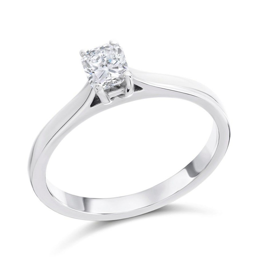 Hot * 18Ct White Gold Diamond Solitaire Engagement Ring 51Pts G/I1 H05865 Reliable Quality