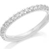 Wholesale * 9Ct White Gold Diamond Half Eternity Ring 1/2Ct Agi Certificated D66101 With Discount