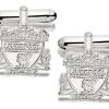 Clearance * Silver Liverpool Fc Crest Cufflinks J2247 Reliable Quality