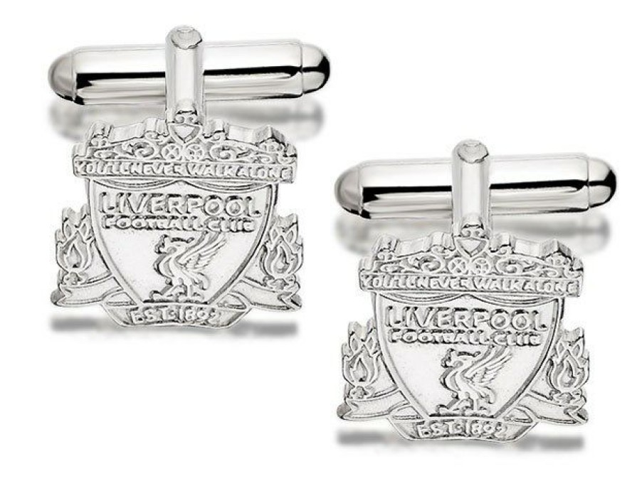 Clearance * Silver Liverpool Fc Crest Cufflinks J2247 Reliable Quality