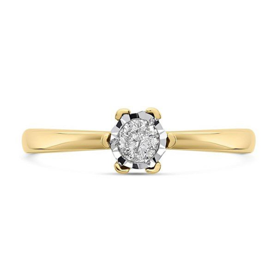 Online * 9Ct Gold Diamond Solitaire Engagement Ring 15Pts D5134 Reliable Quality