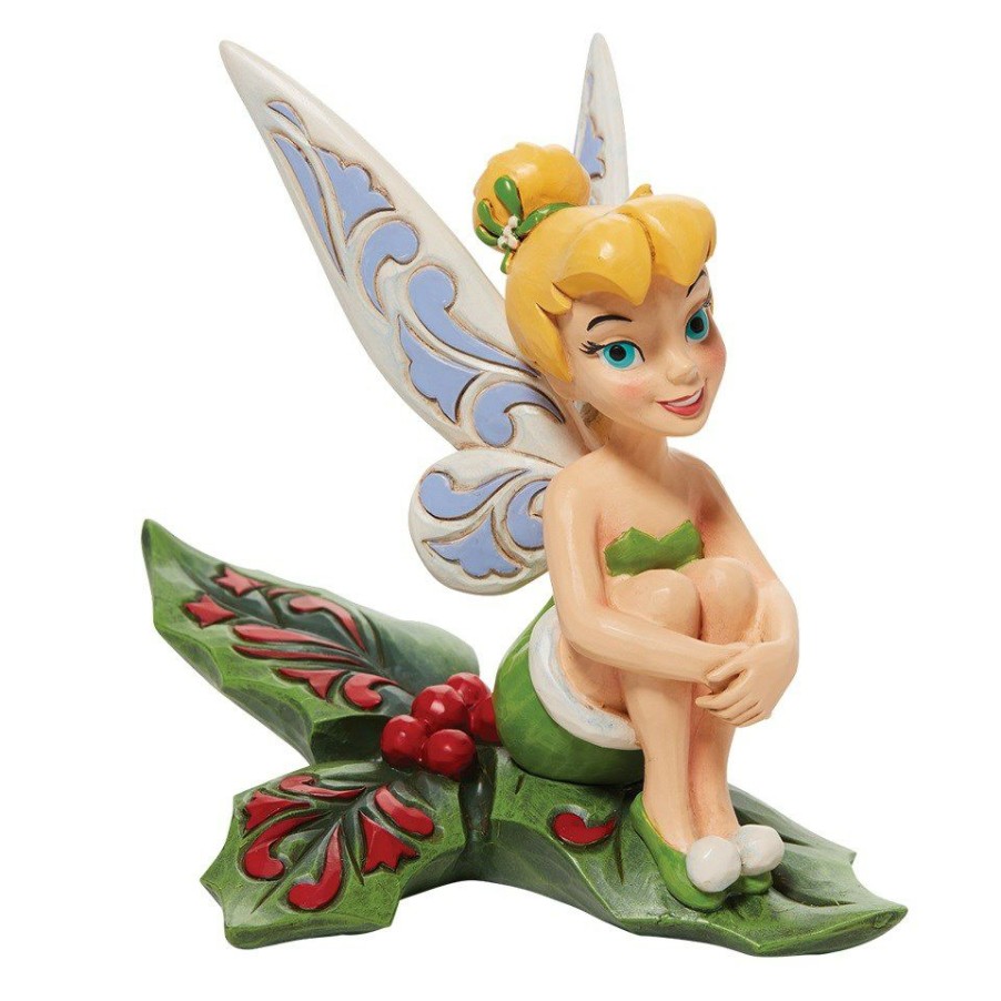 Online * Disney Traditions 6010874 Tinkerbell On Holly Leaf P01490 Reasonable Price