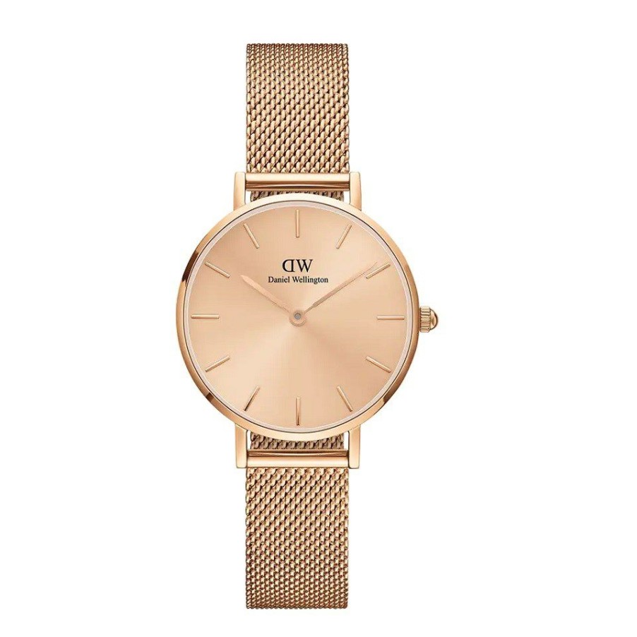 Wholesale * Daniel Wellington Dw00100470 Rose Gold Plated Mesh Bracelet Watch W88122 Limit Offer