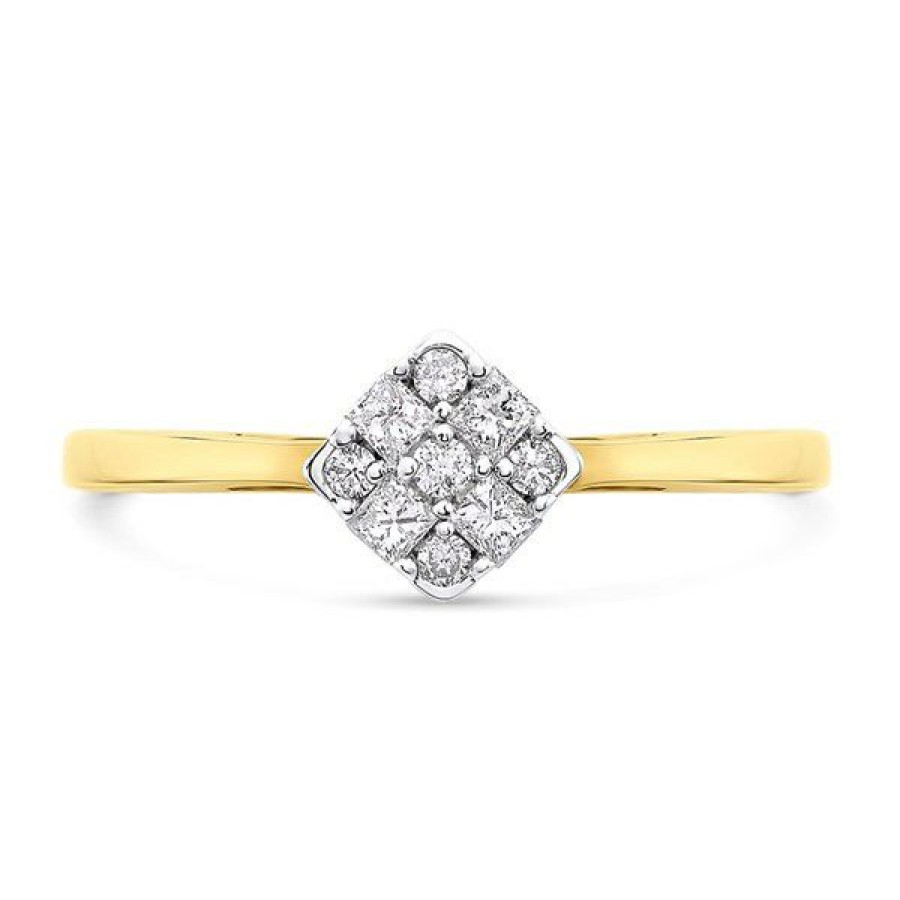 Wholesale * 9Ct Gold Diamond Cluster Ring 20Pts D6072 Limit Offer