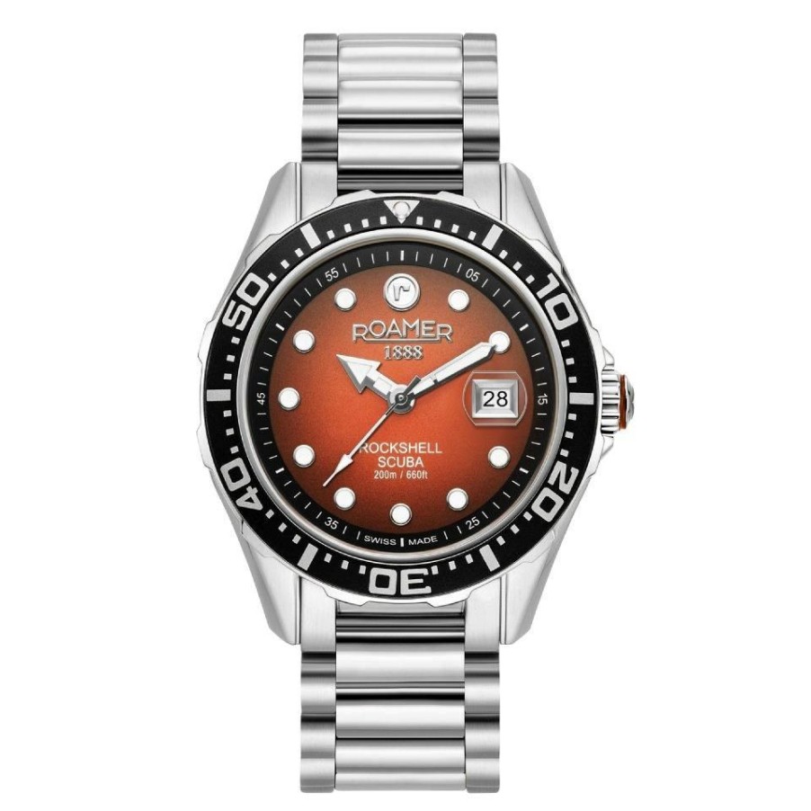 Hot * Roamer 220858 41 05 50 Rockshell Mark Iii Scuba Watch W60228 Reasonable Price