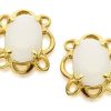 Clearance * 9Ct Gold Opal Earrings 10Mm G0509 100% Guarantee