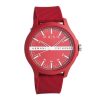 Best * Armani Exchange Ax2422 Red Silicone Strap Watch W65239 Official