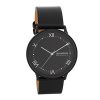 Wholesale * Skagen Skw6623 Black Ip Black Leather Strap Watch W06264 With Discount