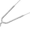 Hot * Briolette Silver Cubic Zirconia Halo Glamour Necklace J77103 With Discount