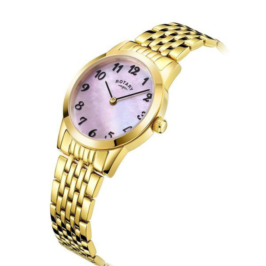 Clearance * Rotary Lb00398/07 Gold Plated Bracelet Watch W64136 Closeout Sale