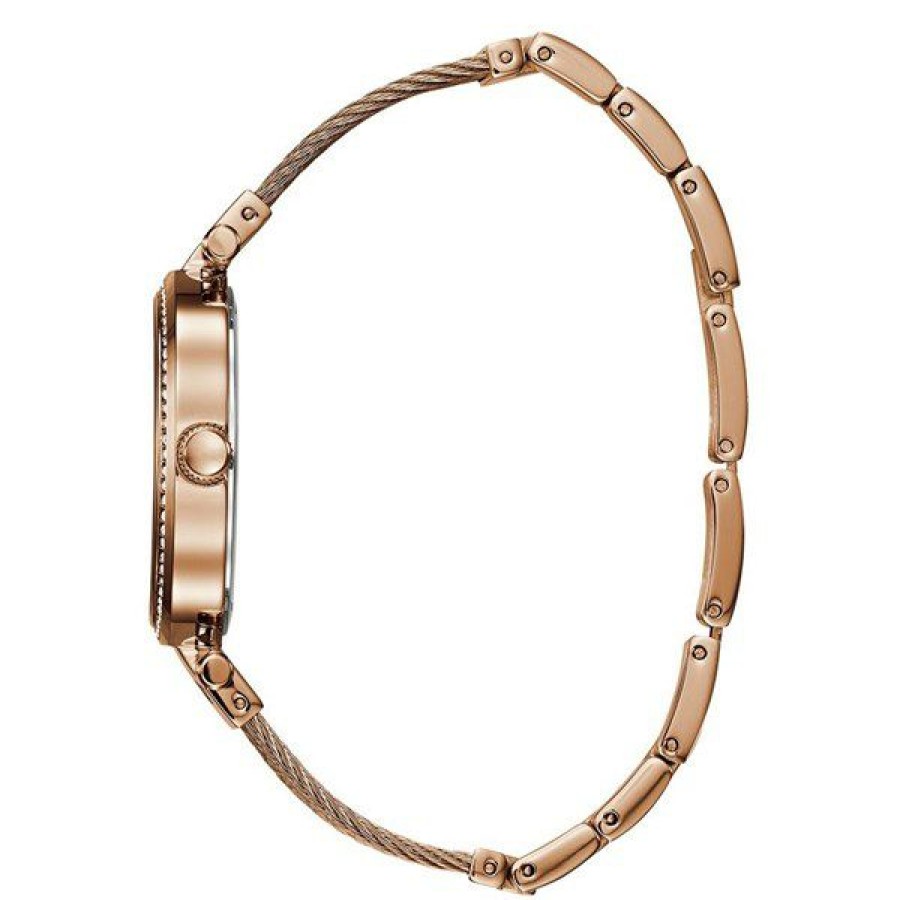 Clearance * Guess W0638L4 Soho Rose Gold Plated Bangle/Bracelet Watch W9871 Limit Offer