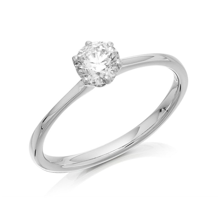 Clearance * Platinum Diamond Solitaire Ring 40Pts Agi Certificated Z5147 Popular