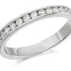 Wholesale * 9Ct White Gold Diamond Half Eternity Ring 1/2Ct Agi Certificated D6653 Popular