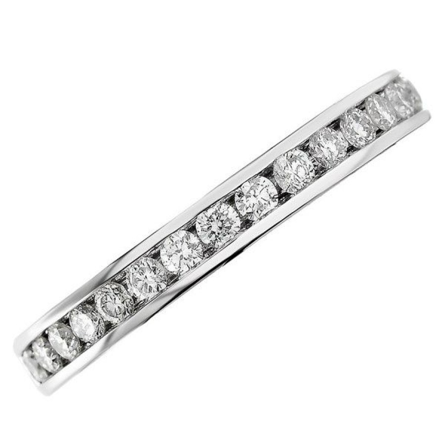 Wholesale * 9Ct White Gold Diamond Half Eternity Ring 1/2Ct Agi Certificated D6653 Popular