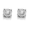 Best * 9Ct White Gold Diamond Solitaire Stud Earrings 20Pts Per Pair D5515 Discount Online