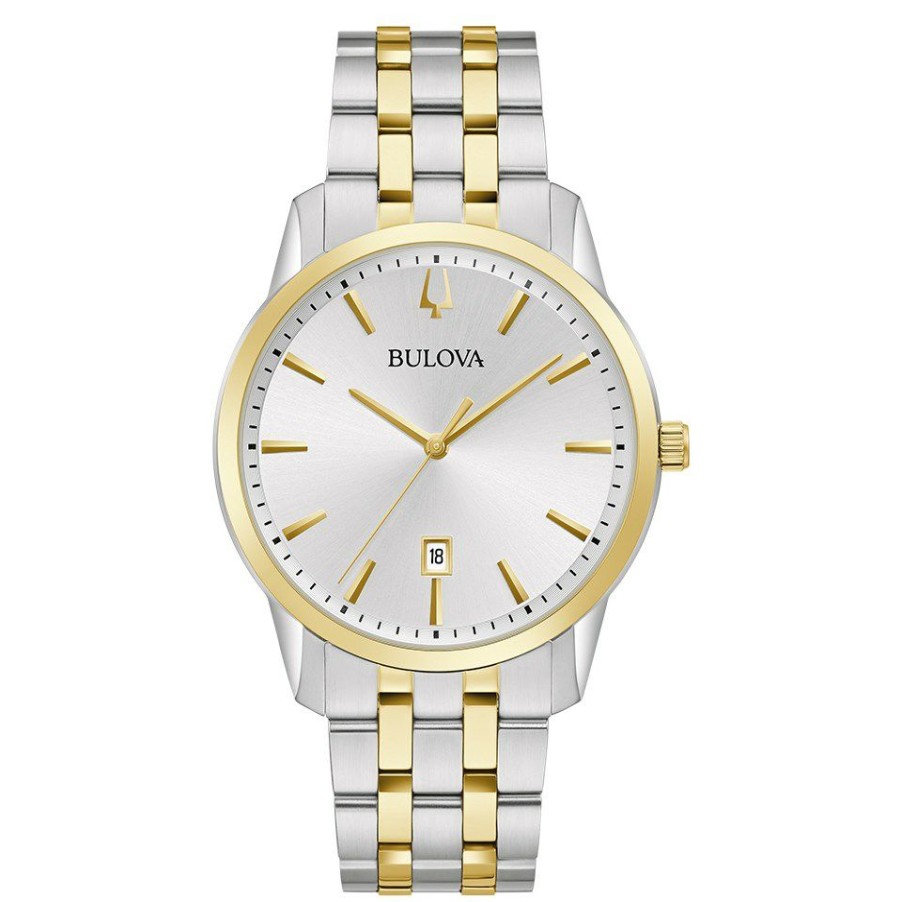 New * Bulova 98B385 Classic Sutton Two Tone Bracelet Watch W09254 Best Guaranteed