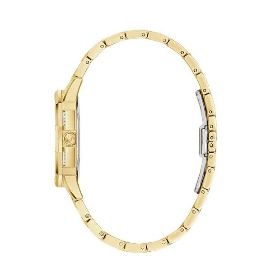 Online * Bulova 98L302 Octava Gold Plated Crystal Bracelet Watch W83195 Popular