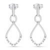 Best * 9Ct White Gold Diamond Open Teardrop Earrings 10Pts Per Pair D94105 Popular