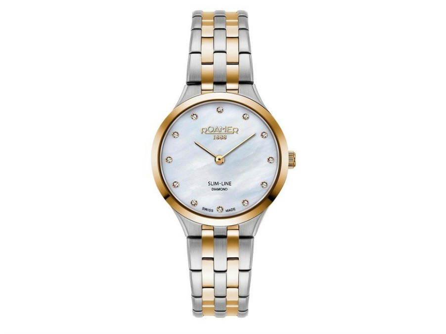 Best * Roamer 512847 47 89 20 Slim-Line Classic Diamond Set Watch W60166 Limited Edition