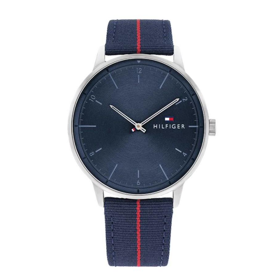 Hot * Tommy Hilfiger 1791844 Stainless Steel Blue Nylon Strap Watch W95285 Reasonable Price