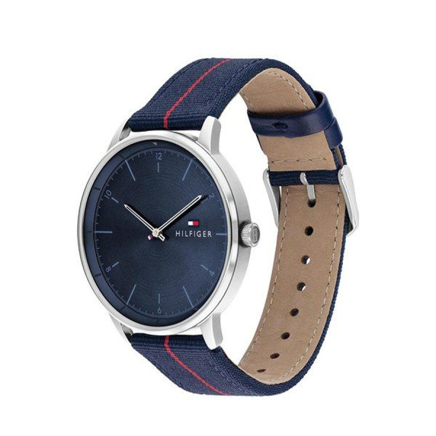 Hot * Tommy Hilfiger 1791844 Stainless Steel Blue Nylon Strap Watch W95285 Reasonable Price