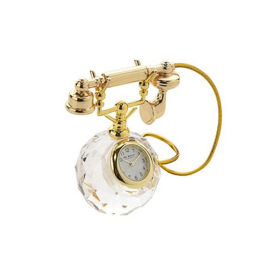 Online * Miniature Crystal Telephone Clock C2929 With Discount