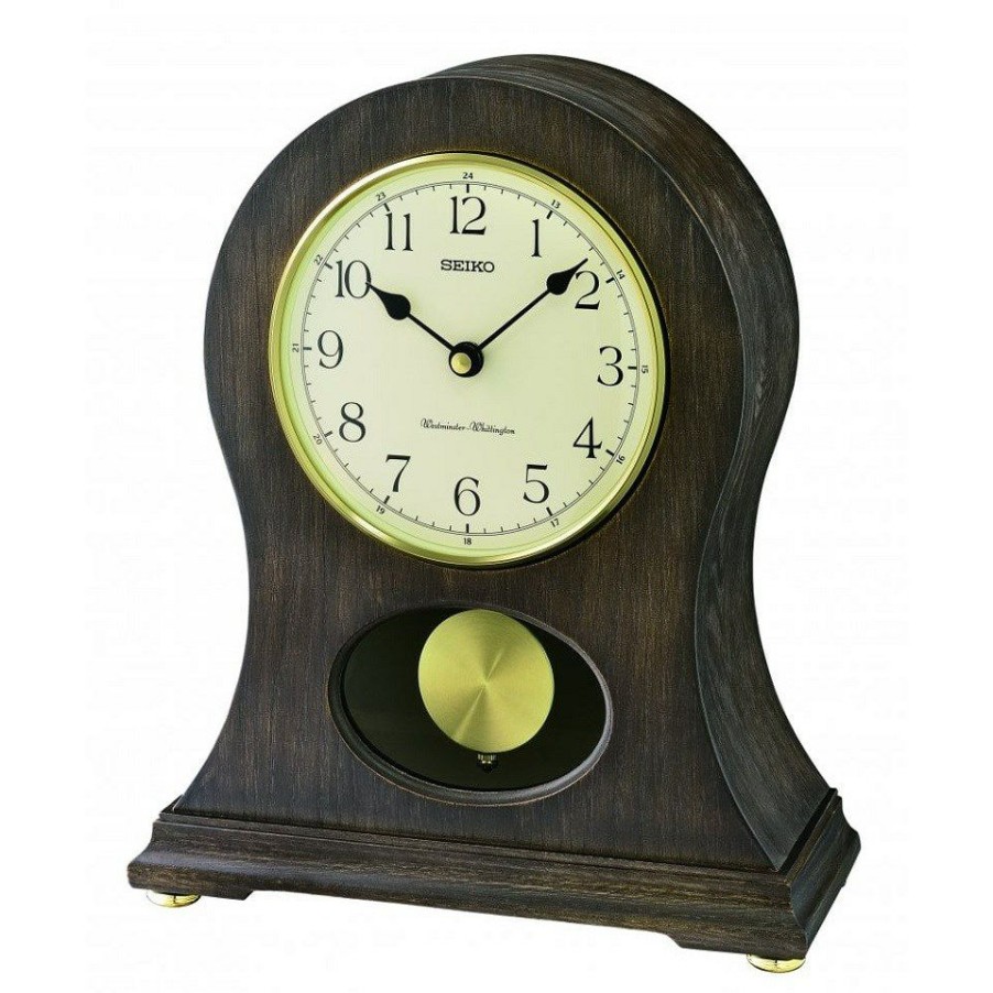 Best * Seiko Qxq037B Wooden Mantel Clock C18105 With Discount