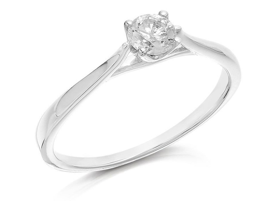 Hot * Platinum Diamond Solitaire Ring 1/4Ct Agi Certificated D0869 Wholesale