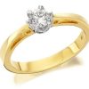 Best * 9Ct Gold Diamond Solitaire Ring 1/3Ct D5030 Excellent