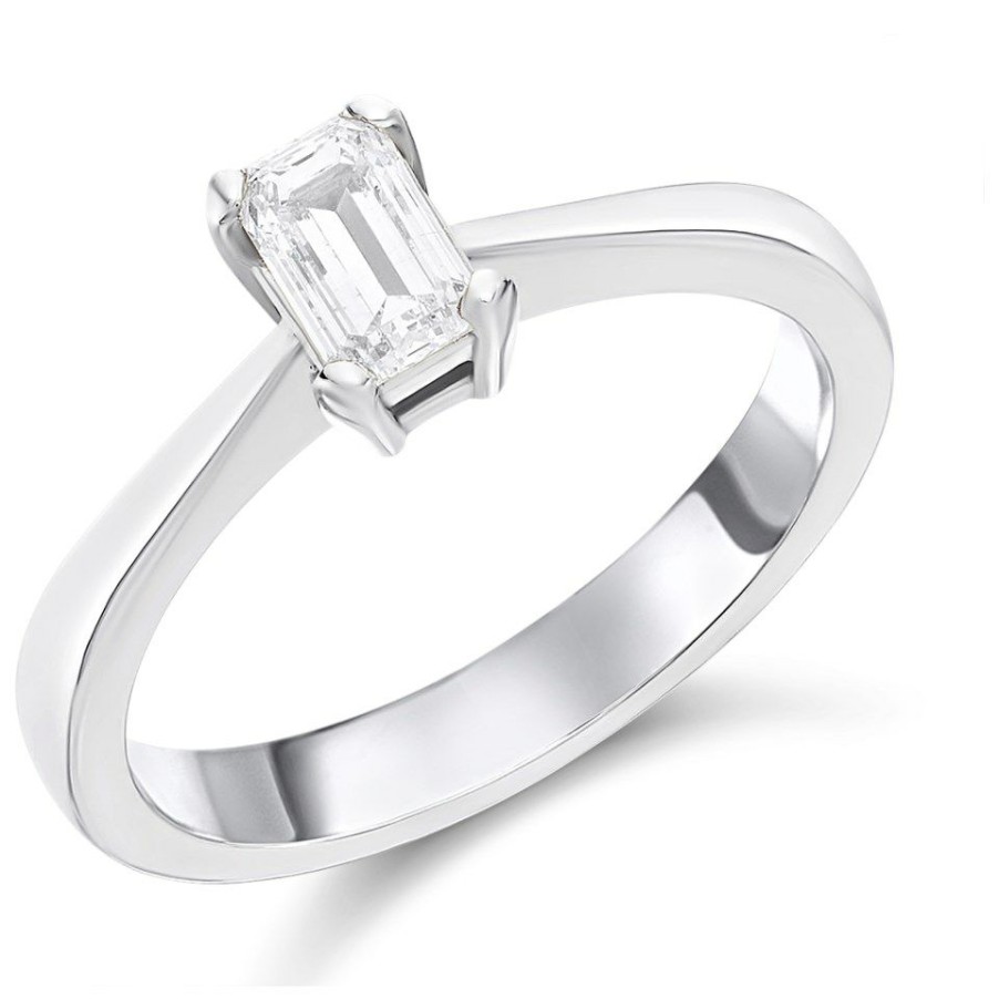 Hot * Platinum Diamond Solitaire Engagement Ring 46Pts H/Si1 H04364 Large Choice