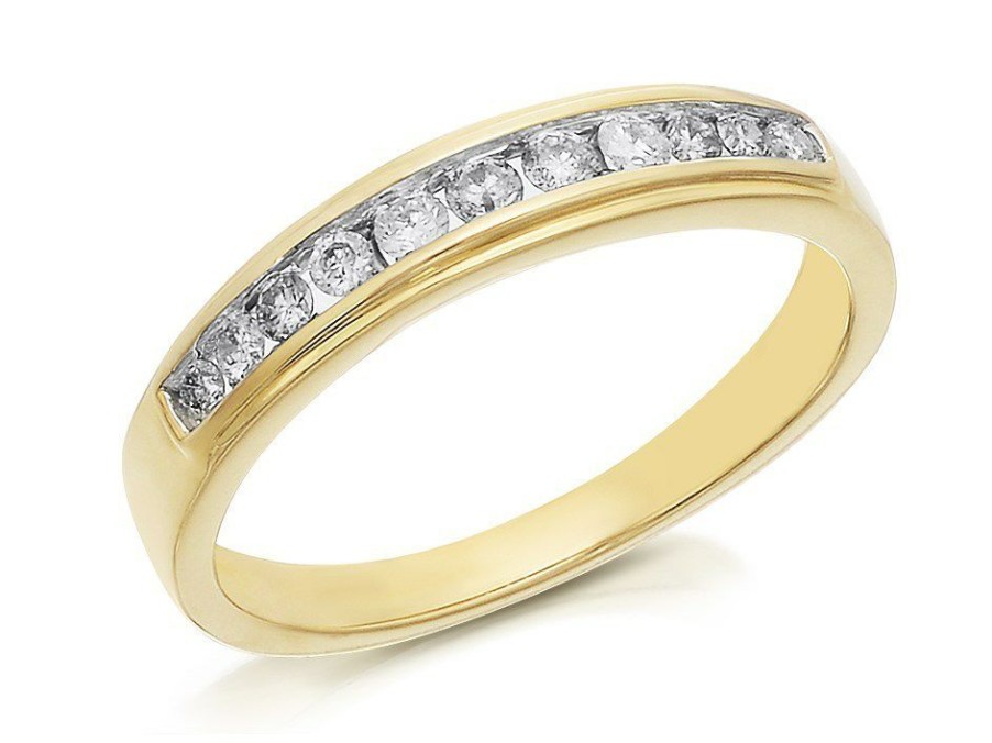 Best * 9Ct Gold Diamond Half Eternity Ring 1/4Ct Exclusive D8071 Closeout Sale