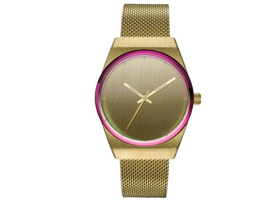 Wholesale * Storm 47486/Gd Mini Cirero Gold Tone Mesh Bracelet Watch W87282 Reliable Quality