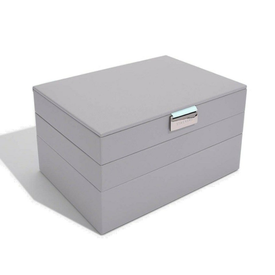 Hot * Stackers Grey Mint Classic Jewellery Box P5831 Outlet