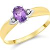 Hot * 9Ct Gold Amethyst And Diamond Ring R0958 Large Choice