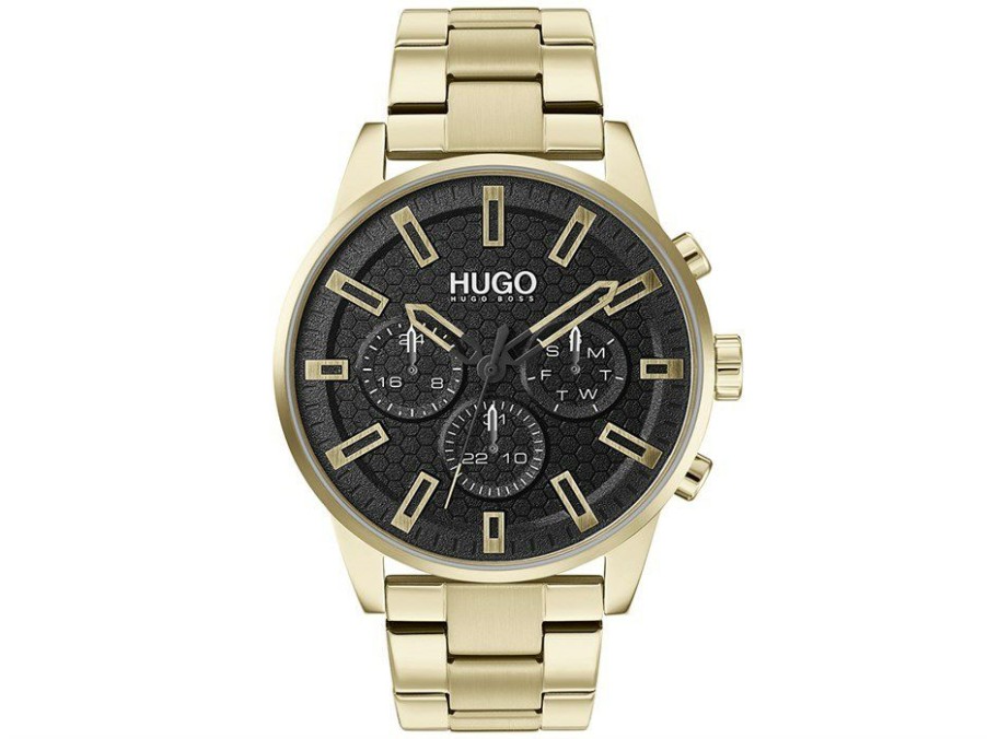 Clearance * Hugo 1530152 Seek Gold Tone Bracelet Watch W45258 Reliable Quality